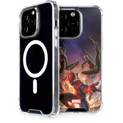 Marvel Spiderman Group Wall iPhone Cases